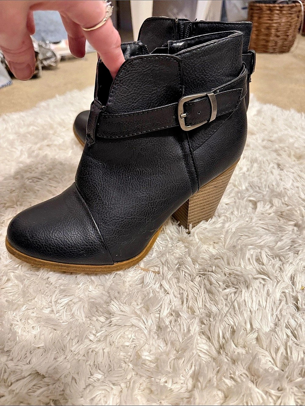 Rampage Black Ankle Booties